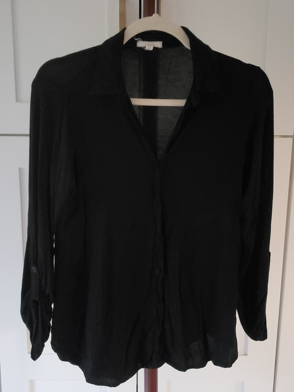 Pleione Classic Black Button-Down Shirt